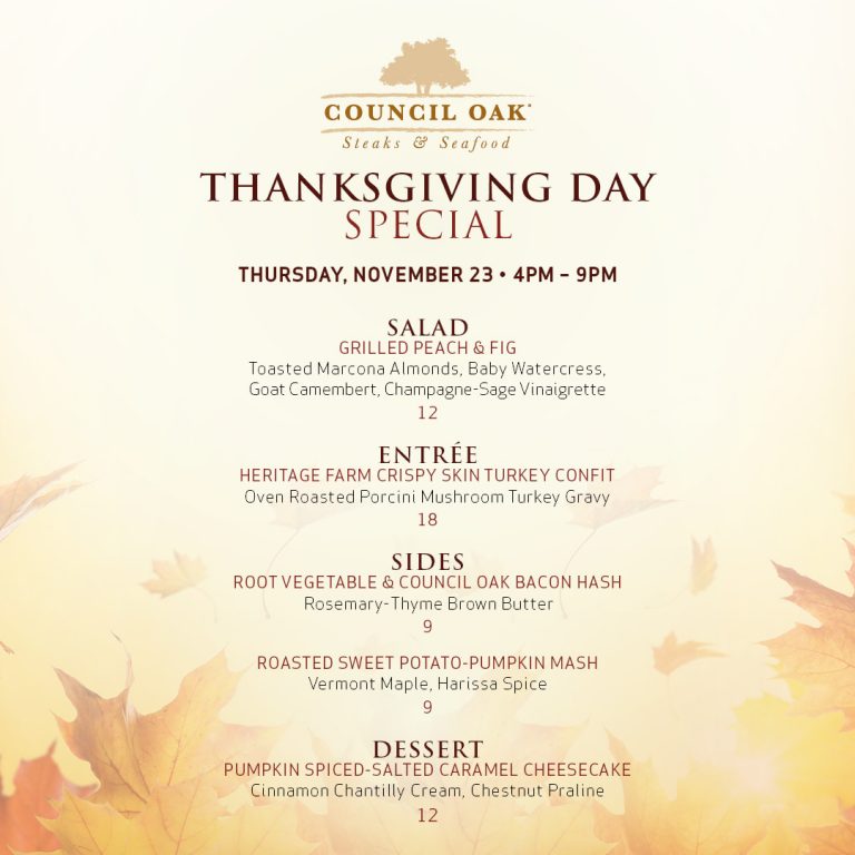 Special Menus Set for Thanksgiving Day At Seminole Hard Rock Tampa